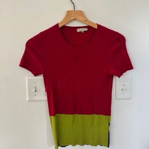 Etro Milano Pink and Green T Shirt Sweater Women's Size 44